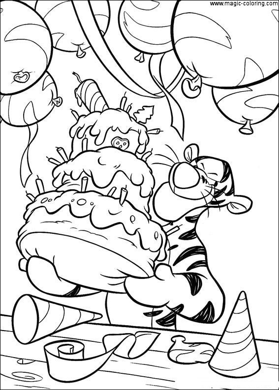 Tiggers Birthday Coloring