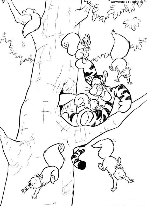 Tigger And Squirrel Coloring