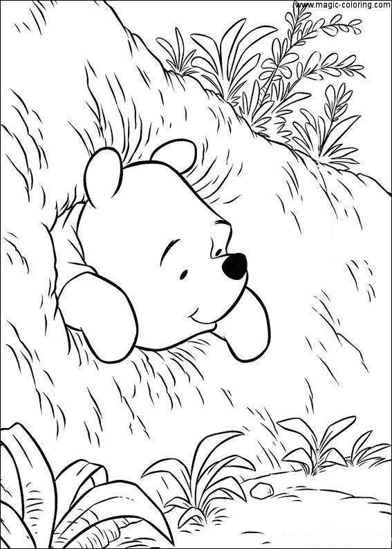 Winnie The Pooh Stuck Coloring
