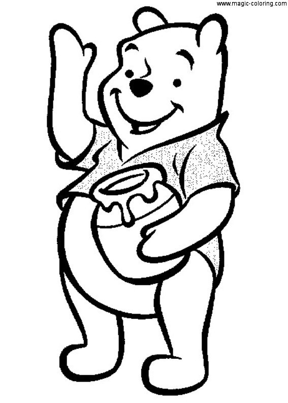 Salutating Winnie The Pooh Coloring
