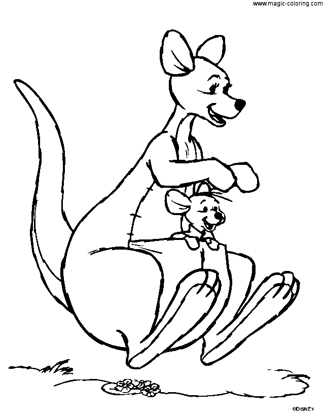 Kanga and Roo Coloring