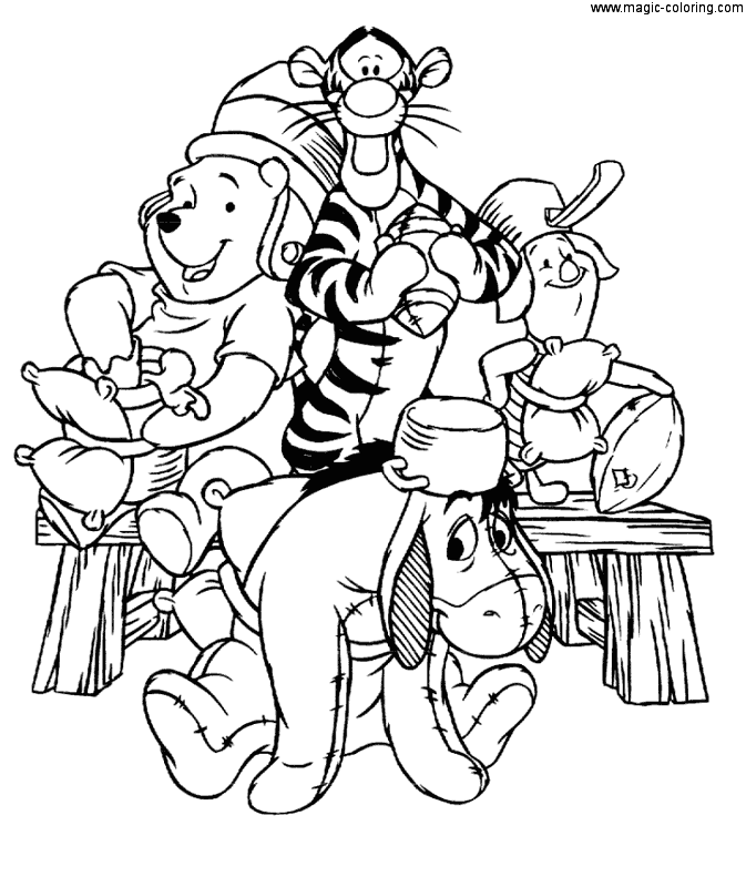 Winnie the Pooh And Friends Coloring