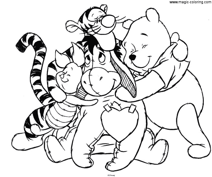 Winnie the Poohs Happy Friends Coloring