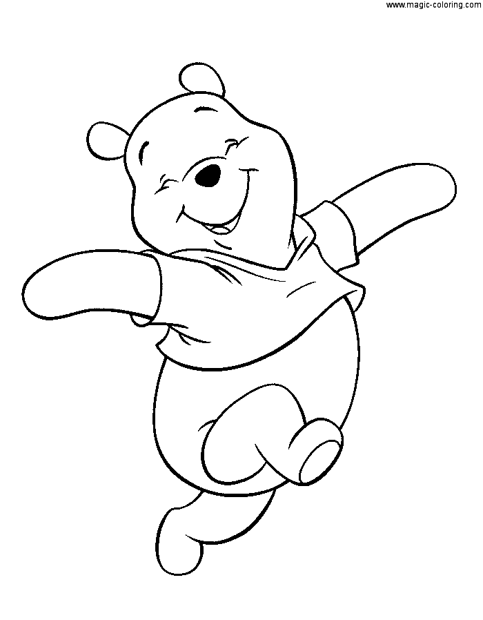 Happy Winnie the Pooh Coloring