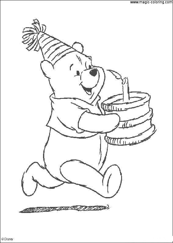 Winnie the Poohs Birthday Coloring