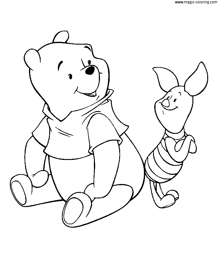 Proud Winnie the Pooh And Piglet Coloring