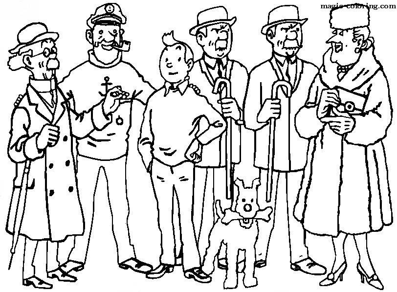 The Adventures Of Tintin Coloring Pages The Adventures Of Tintin Coloring Pages
