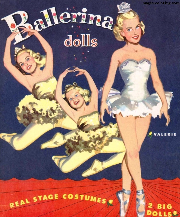 MAGICCOLORING Ballerina paper dolls
