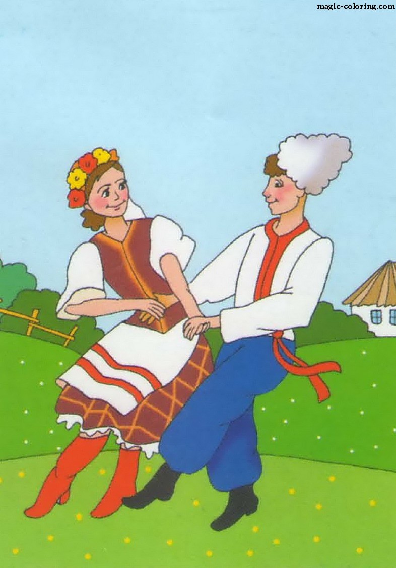 Народный танец рисунок для детей