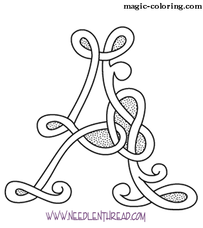 Celtic Monogram letter A Image