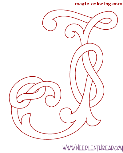 Celtic Monogram letter J Image
