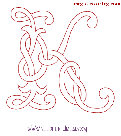 Celtic Monogram letter K Image
