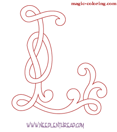 Celtic Monogram letter L Image