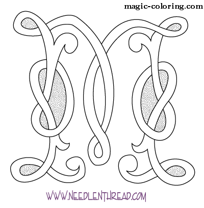 Celtic Monogram letter M Image