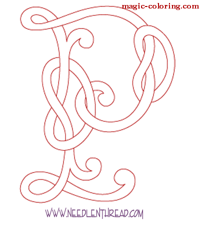 Celtic Monogram letter P Image