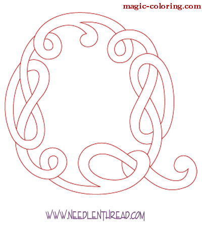 Celtic Monogram letter Q Image