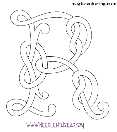 Celtic Monogram letter R Image