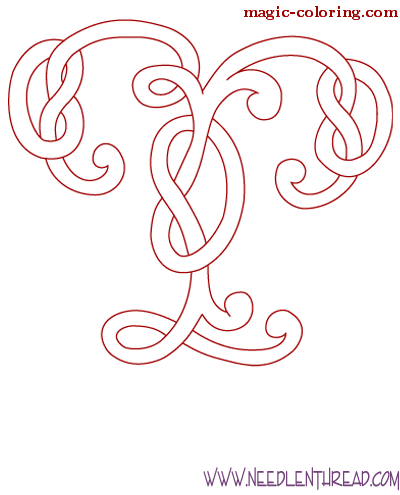 Celtic Monogram letter T Image