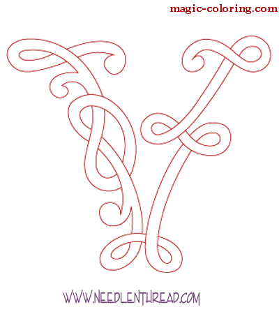 Celtic Monogram letter V Image