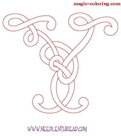 Celtic Monogram letter Y Image