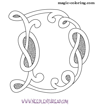 Celtic Monogram letter D Image