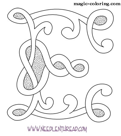 Celtic Monogram letter E Image