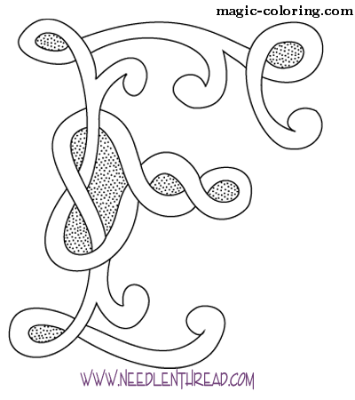 Celtic Monogram letter F Image