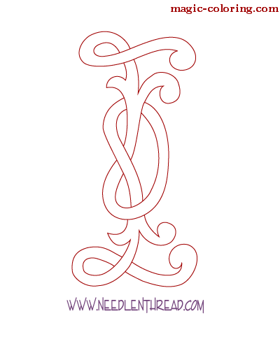 Celtic Monogram letter I Image