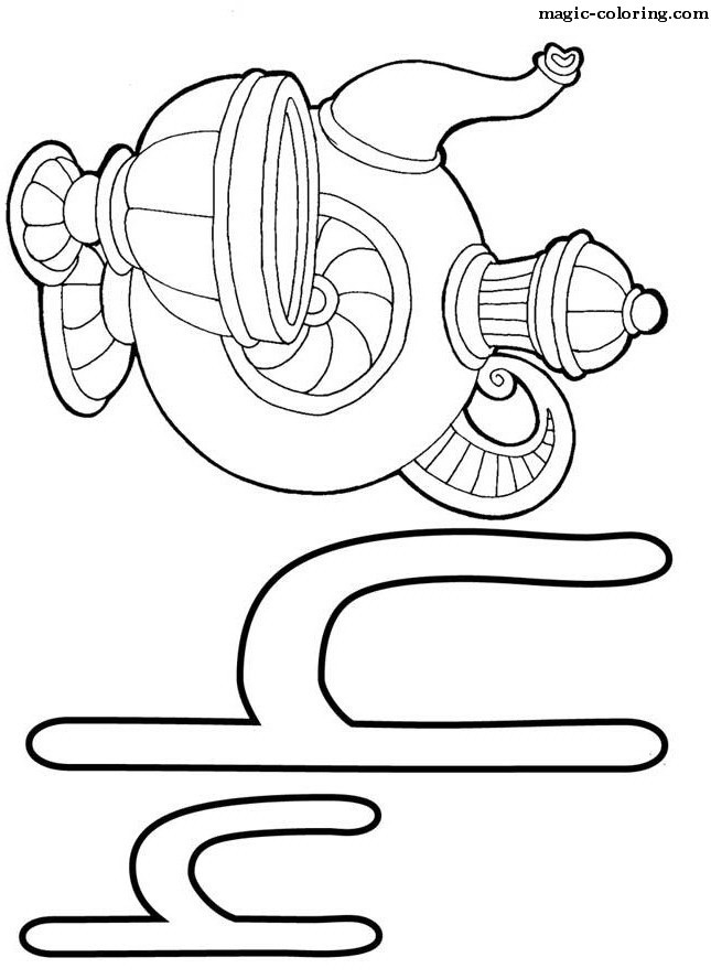 Teapot Coloring Image for Russian letter