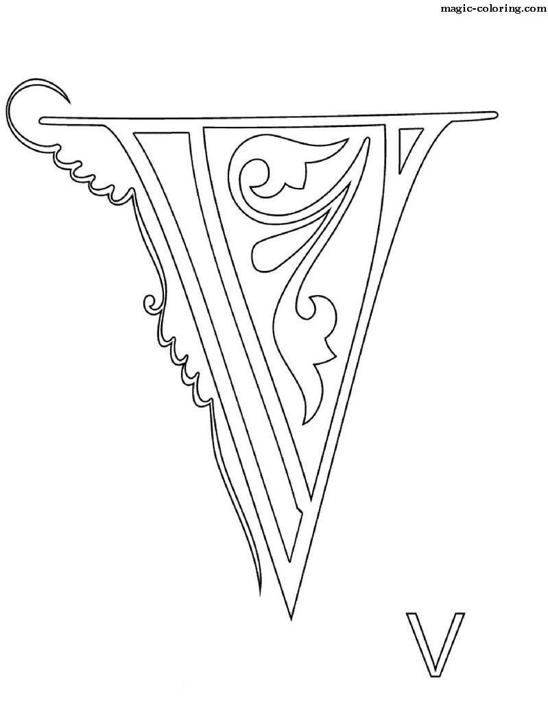 Monogram for letter V