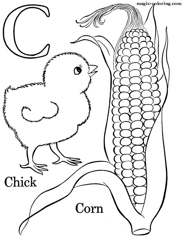 C for Chick And Corn