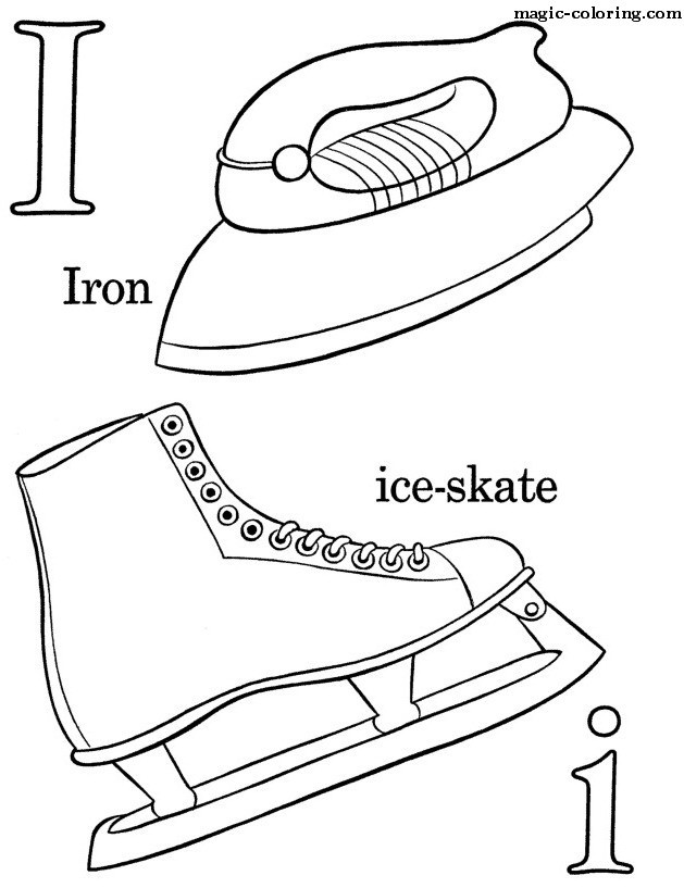 I for Iron And Ice-Skate
