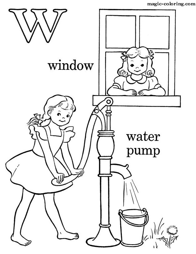 W for Window and Water Pump