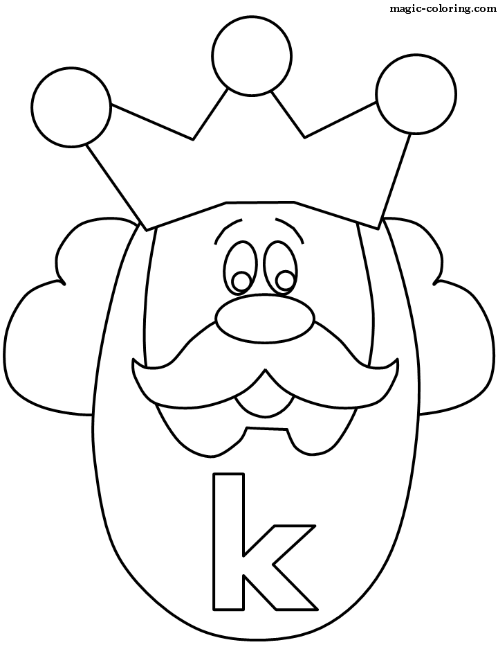 K for King with Mustache