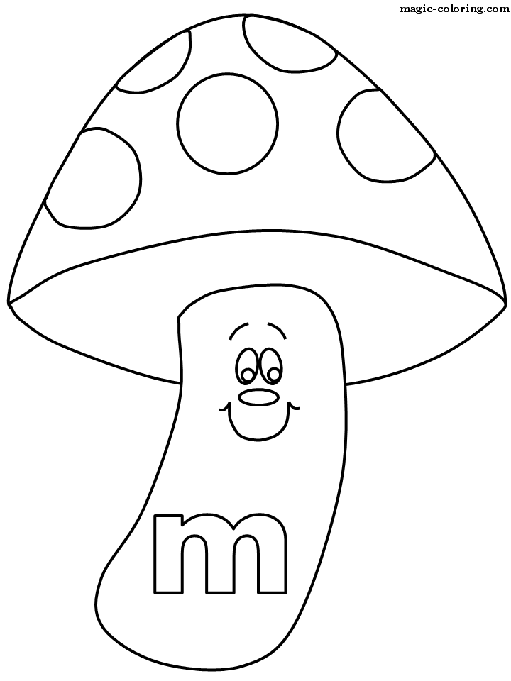 M for Happy Mushroom