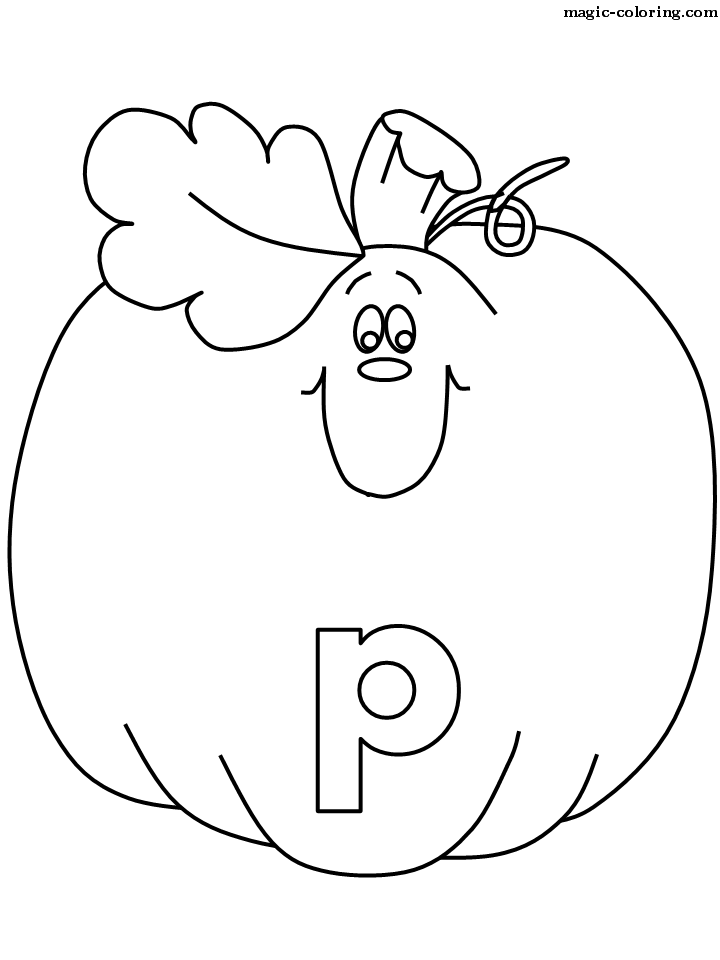 P for Smiling Pumpkin