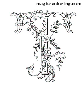 Flower Decorated Monogram letter 
