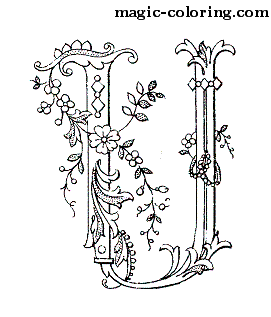 Flower Decorated Monogram letter 