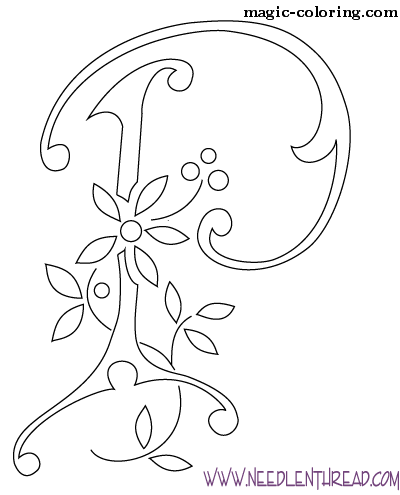 Flowered Monogram letter 