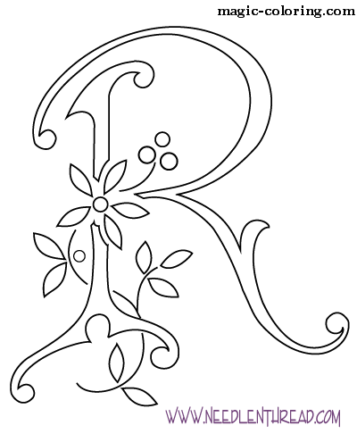 Flowered Monogram letter 