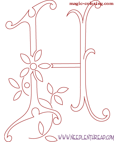 Flowered Monogram letter 
