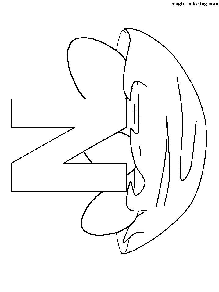 Magic Coloring - N for Nest - Coloring Page for letter "N"