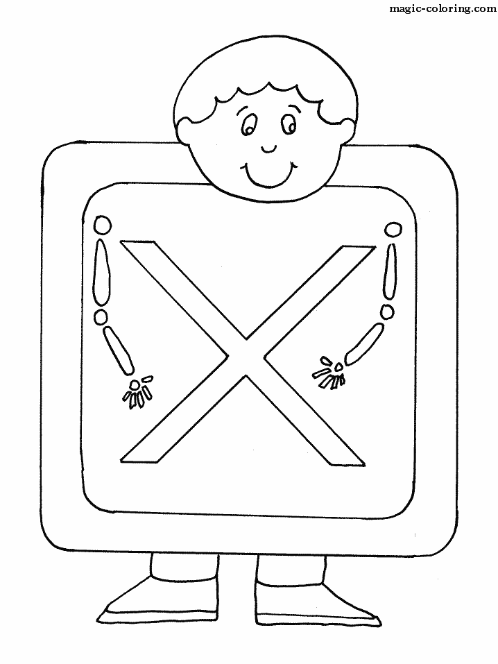 X for X Ray Coloring Page
