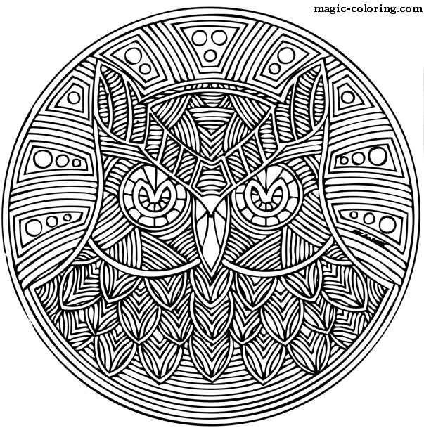 Download MAGIC-COLORING | Mandala -Birds coloring pages