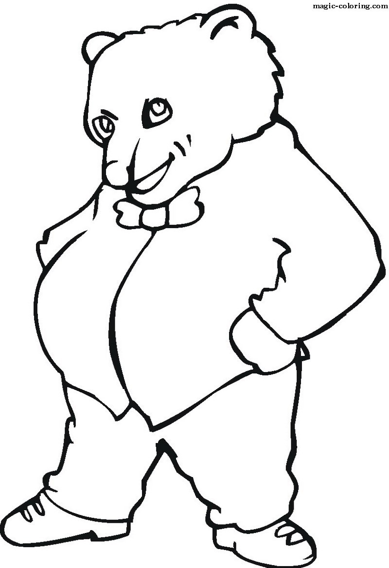 Elegant Bear With Bow And Shoes