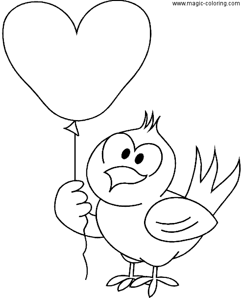 Bird With Heart Balloon
