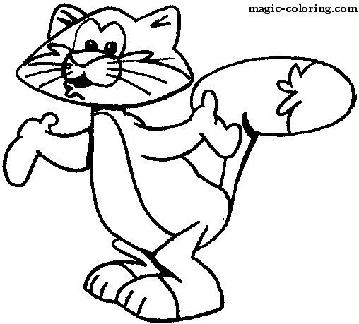 Wondering Cartoon Cat