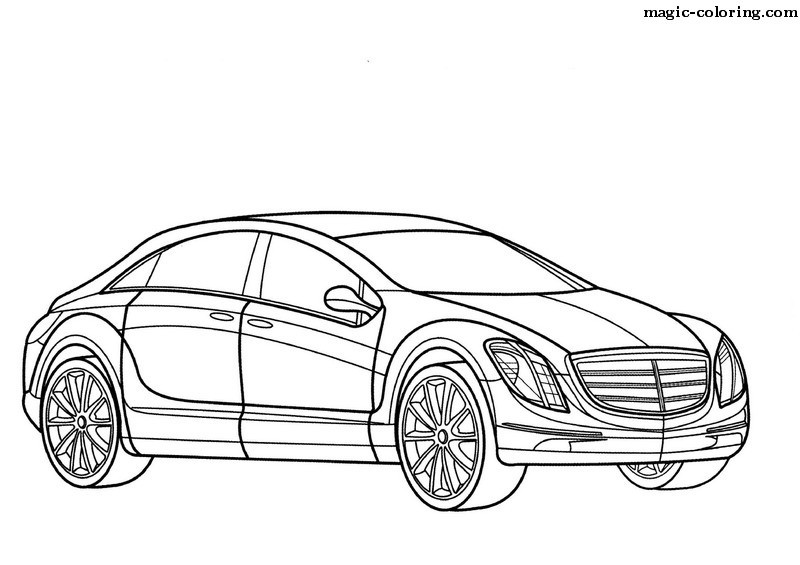 MAGIC-COLORING | Mercedes cars coloring pages