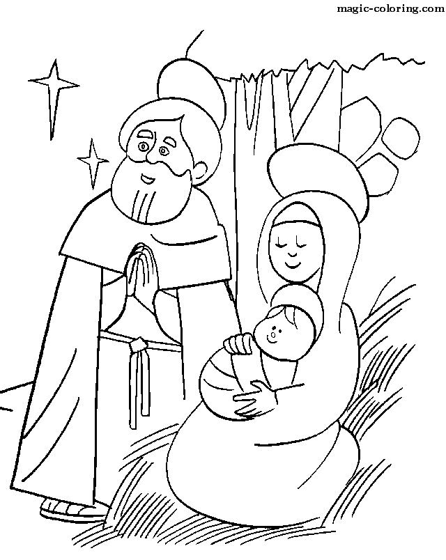 MAGIC-COLORING | Christmas - Bible Theme Coloring Pages