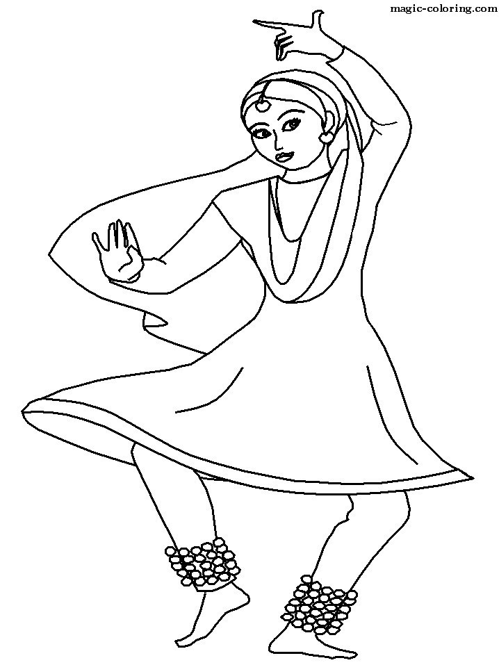 Рисунок танца раскраска